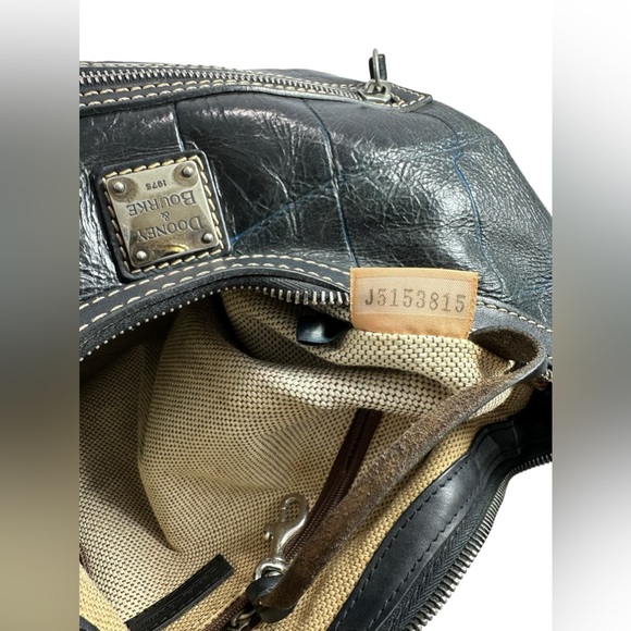 Vintage DOONEY & BOURKE green croc patten leather shoulder bag purse hobo - Picture 9 of 11